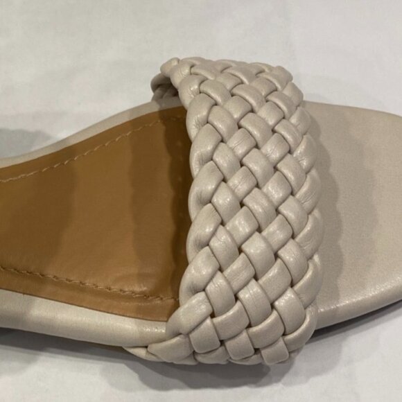 Bamboo Ivory Braided-Strap Kick Sandal - Women Brand Size 7.5 - Picture 4 of 5